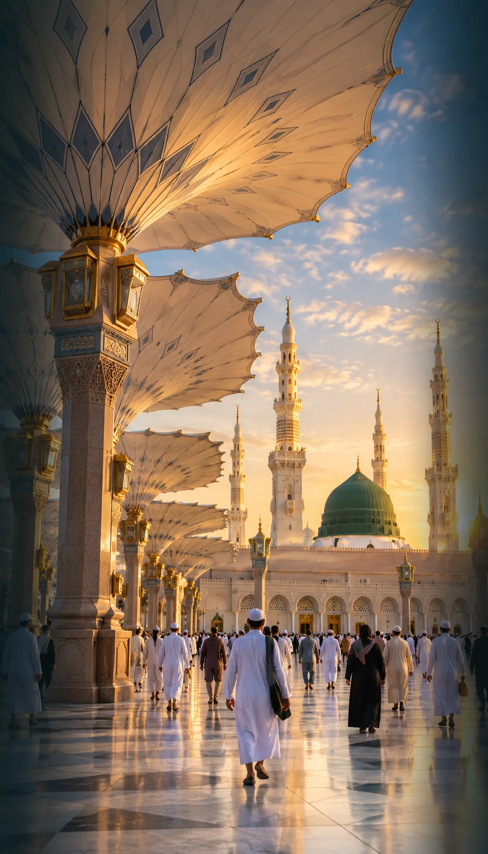 Payung raksasa dataran Masjid Nabawi